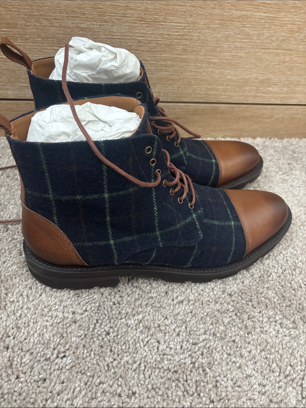 Taft Jack Boot in Navy Tweed